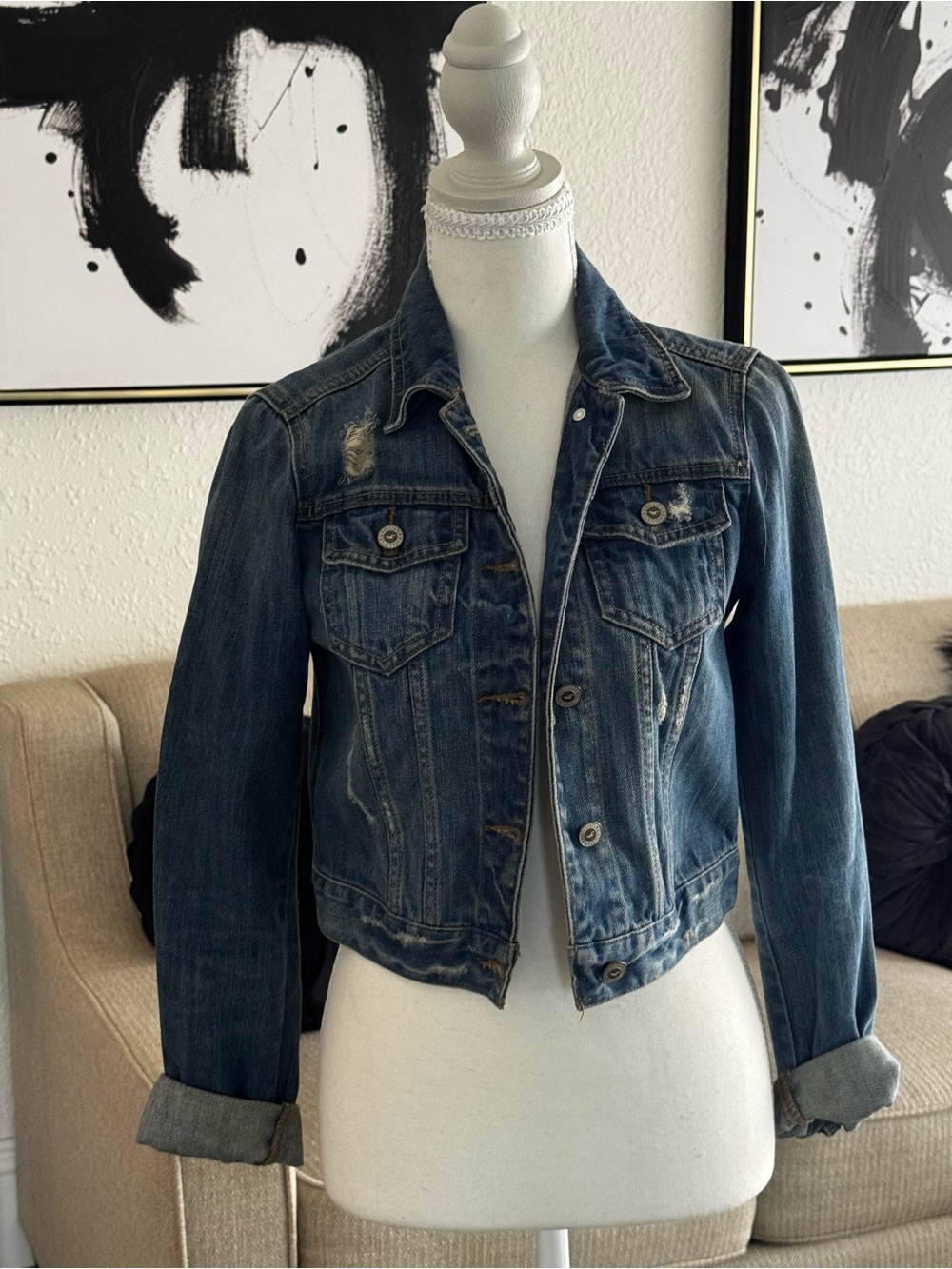 Hollister Cropped Jean Jacket